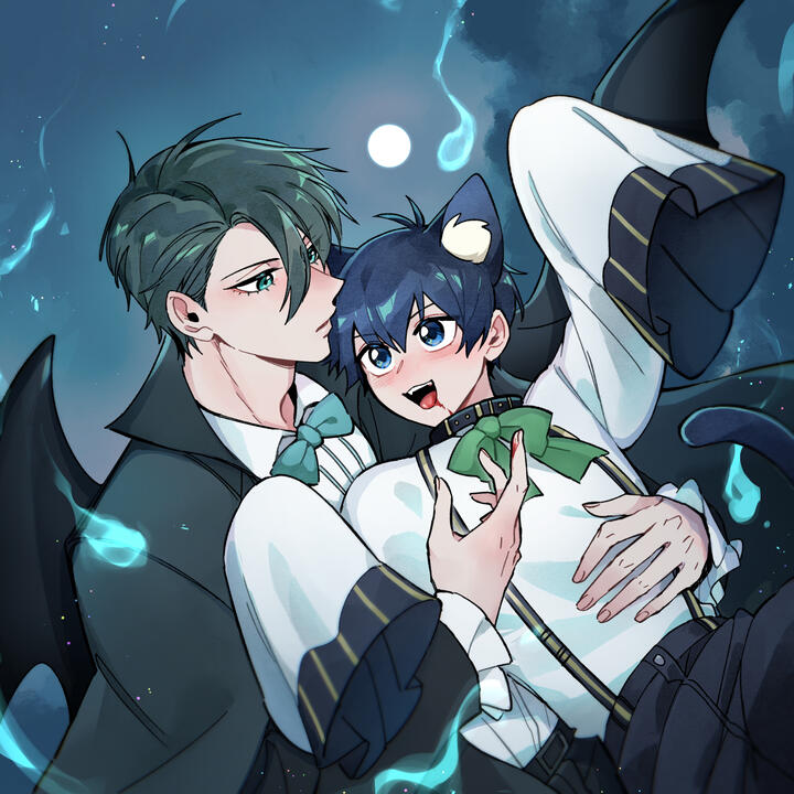 Rin &amp; Isagi halloween 2024 illustration